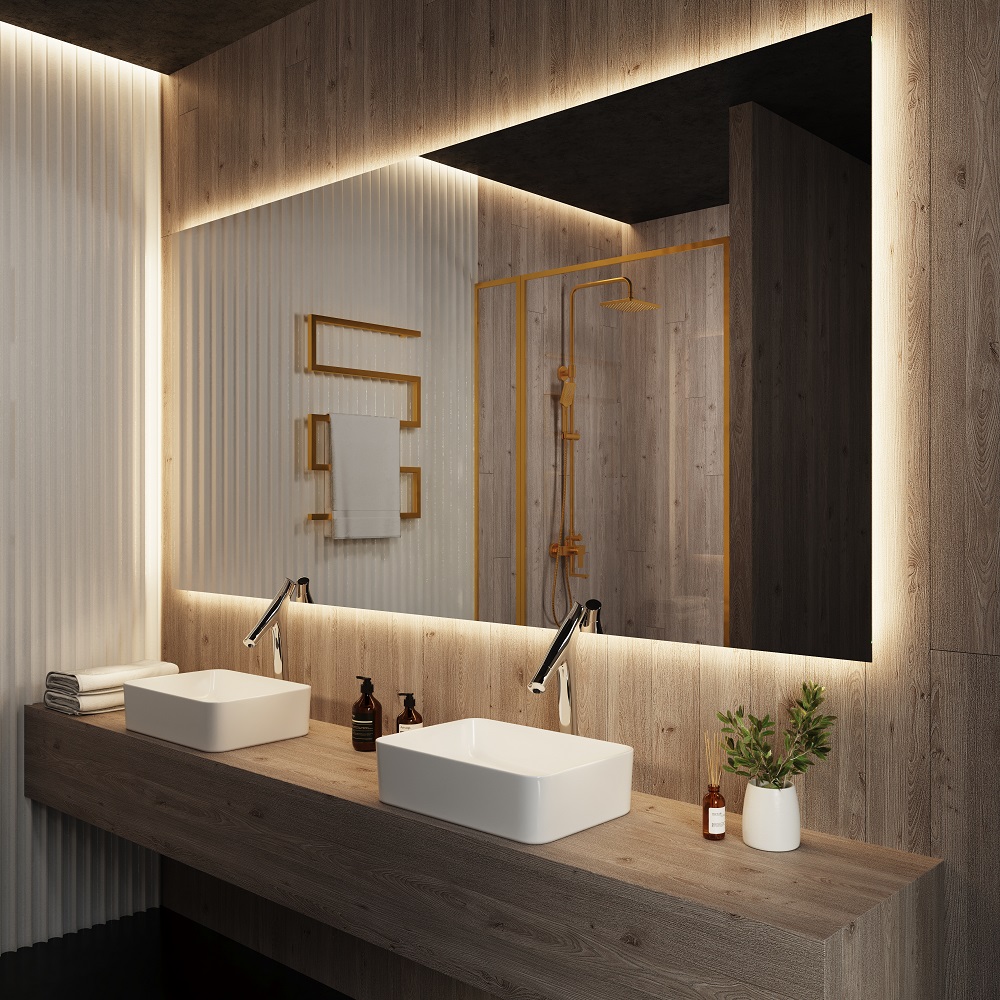 ORIGINAL RECTANGLE BACKLIT LED MIRROR 60X36 30K