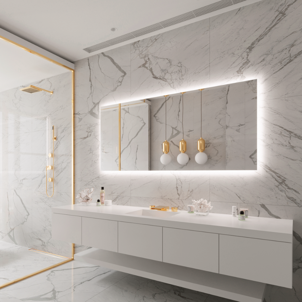 ORIGINAL RECTANGLE BACKLIT LED MIRROR 70X32 30K