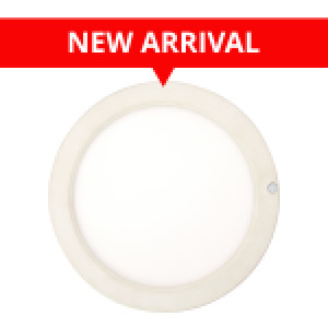 9 INCH LED FLUSH MOUNT WITH BUILT IN MOTION SENSOR.18W, 1500LUMENS, 5CCT, CRI80, 120V TRIAC DIMMING