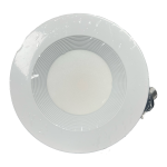 6" RETROFIT  RECESSED LED DOWNLIGHT, 15W, 1000LMN, 5CCT (2700K,3000K,3500K,4000K,5000K) WHITE TRIM