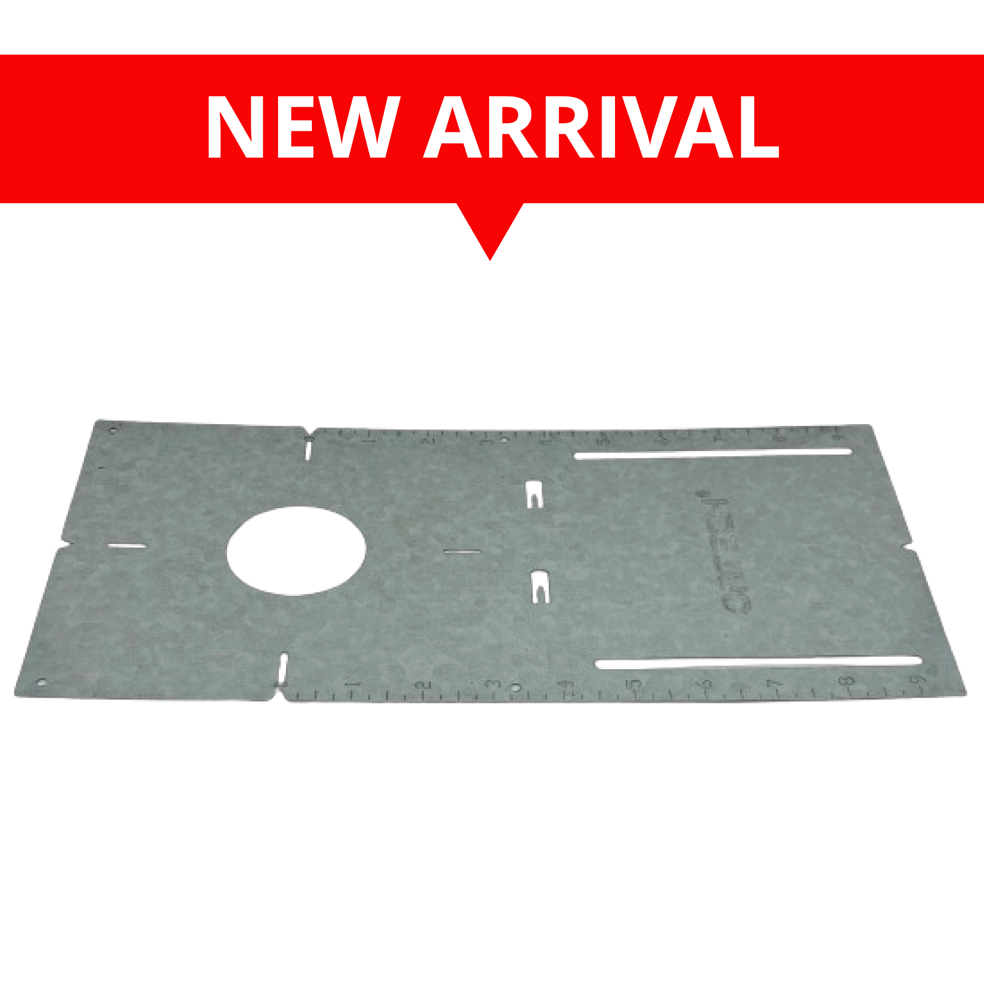 PREMOUNTING 13" LONG, 1" HOLE SIZE PLATE FOR RECESSED LED