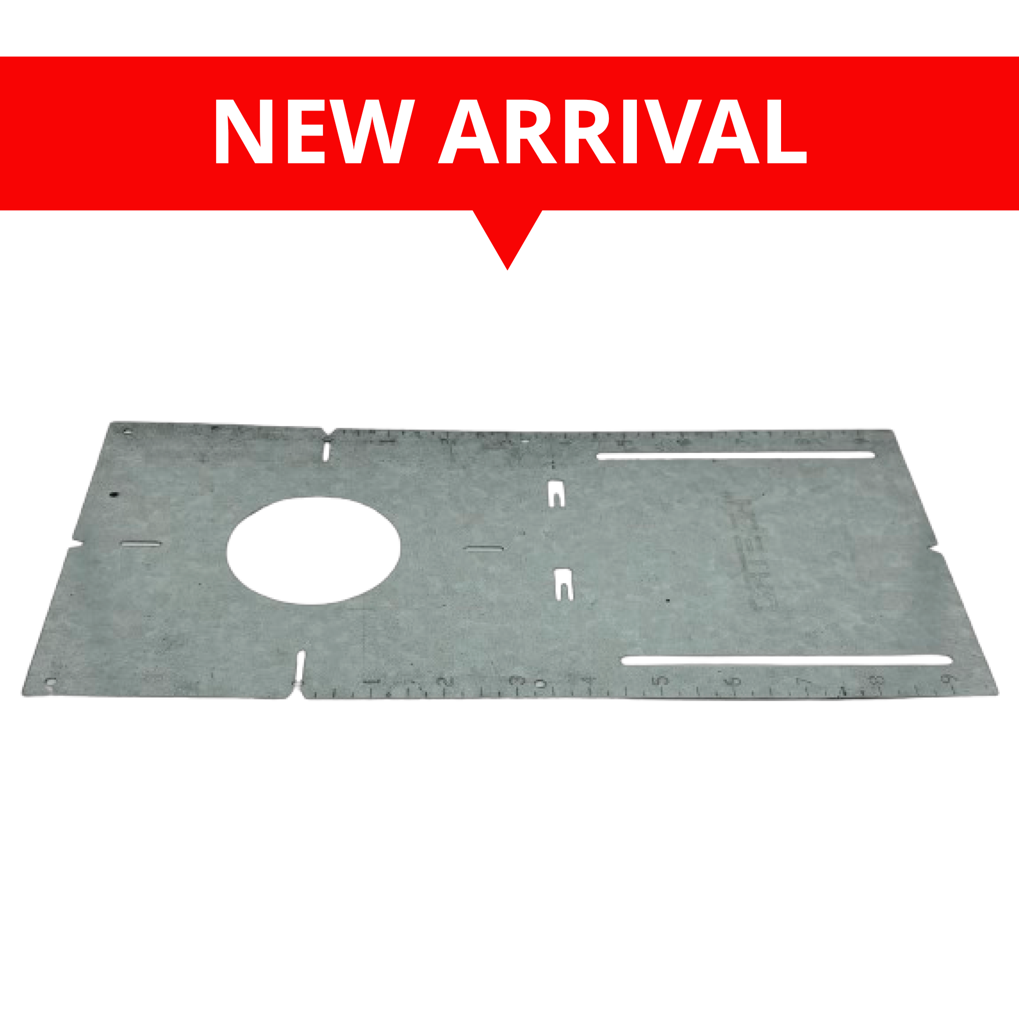 PREMOUNTING 13" LONG, 2" HOLE SIZE PLATE FOR RECESSED LED