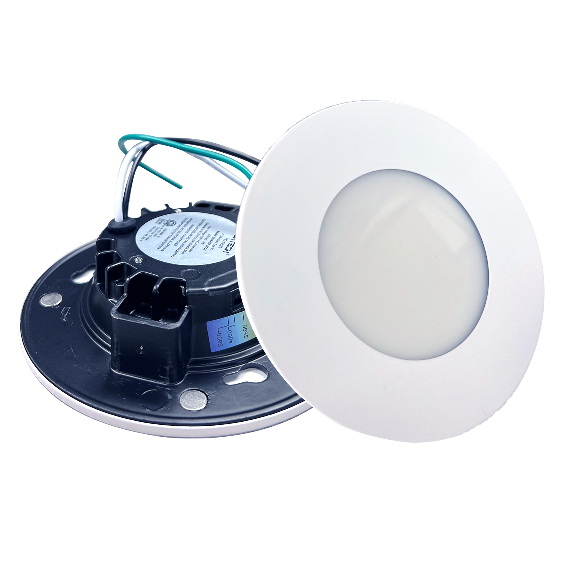 4" LED DOWNLIGHT 9W, 5CCT (2700K,3000K,3500K,4000K,5000K), 715LMS, 120V, DIMMABLE, REQUIRES JUNCTION BOX FOR INSTALLATION