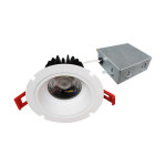 4" DESIGNER REGRESSED/DEEP GIMBAL LED FIXTURE WITH DRIVER INCLUDED, 5CCT (2700K TO 5000K), 15W, 1000LMN, DIMMABLE, TRIM AND INSERTS SOLD SEPARATELY