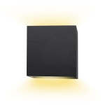 LED SQUARE WALL SCONCE 120V-277V, 5CCT (2700K,3000K,3500K,4000K,5000K) 15W, 1000LMN (50%UP/50%DOWN), IP65, CRI 80+, DIMMABLE, LED AT THE TOP AND BOTTOM, FOR INDOOR AND OUTDOOR APPLICATION