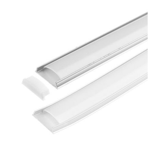 LED STRIP LIGHT CHANNEL WITH 13MM WIDTH, ALUMINUM BACK & PLASTIC COVER 2 METERS
