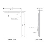 FROSTED RECTANGLE BACKLIT LED MIRROR 20X28 30K
