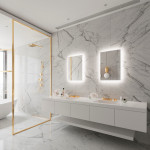 FROSTED RECTANGLE BACKLIT LED MIRROR 24X32 60K