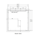 FROSTED RECTANGLE BACKLIT LED MIRROR 36X36 60K