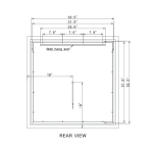 FROSTED RECTANGLE BACKLIT LED MIRROR 36X36 60K