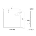 FROSTED RECTANGLE BACKLIT LED MIRROR 36X36 60K