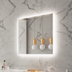 FROSTED RECTANGLE BACKLIT LED MIRROR 36X36 60K