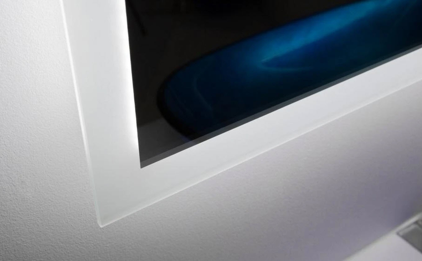 FROSTED RECTANGLE BACKLIT LED MIRROR 40X36 60K
