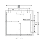 FROSTED RECTANGLE BACKLIT LED MIRROR 48X36 60K