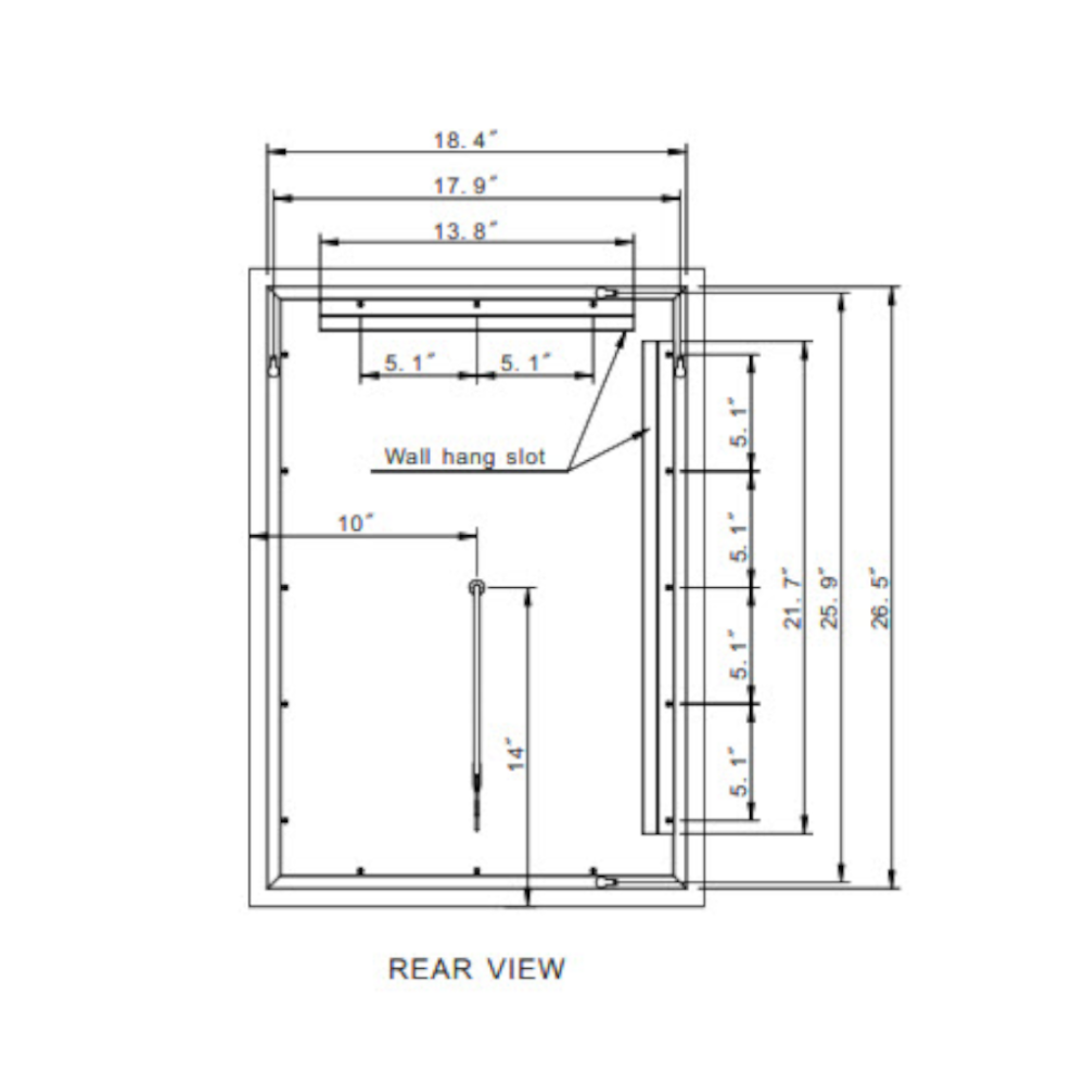 ORIGINAL RECTANGLE BACKLIT LED MIRROR 20X28 30K