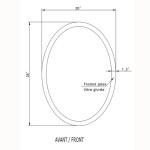 FROSTED OVAL BACKLIT LED MIRROR 20X28 60K