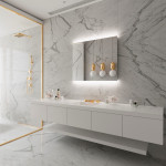 FROSTED PARIS BACKLIT LED MIRROR 45X35 60K