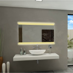 FROSTED PARIS BACKLIT LED MIRROR 48X28 30K