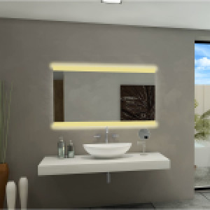 FROSTED PARIS BACKLIT LED MIRROR 48X28 30K
