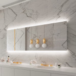 FROSTED PARIS BACKLIT LED MIRROR 80X35 30K