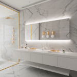 FROSTED PARIS BACKLIT LED MIRROR 80X35 60K