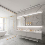 FROSTED PARIS BACKLIT LED MIRROR 96X28 60K