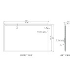 FROSTED RECTANGLE BACKLIT LED MIRROR 60X36 30K