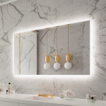 FROSTED RECTANGLE BACKLIT LED MIRROR 60X36 30K