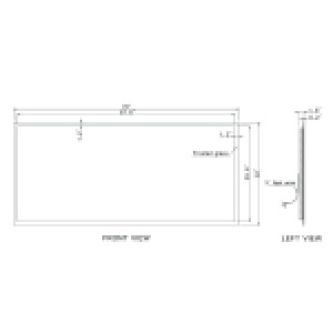 FROSTED RECTANGLE BACKLIT LED MIRROR 70X32 60K