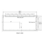 FROSTED RECTANGLE BACKLIT LED MIRROR 70X32 60K