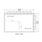 FROSTED RECTANGLE BACKLIT LED MIRROR 70X45 60K