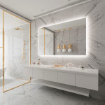 FROSTED RECTANGLE BACKLIT LED MIRROR 70X45 60K