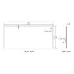 FROSTED RECTANGLE BACKLIT LED MIRROR 85X40 30K