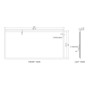 FROSTED RECTANGLE BACKLIT LED MIRROR 85X40 60K