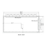 FROSTED RECTANGLE BACKLIT LED MIRROR 85X40 60K