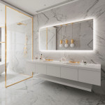 FROSTED RECTANGLE BACKLIT LED MIRROR 85X40 60K