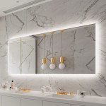 FROSTED RECTANGLE BACKLIT LED MIRROR 85X40 60K