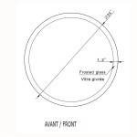 FROSTED ROUND BACKLIT LED MIRROR 24X24 60K