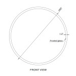 FROSTED ROUND BACKLIT LED MIRROR 40X40 60K