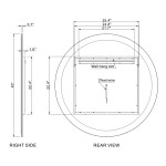 FROSTED ROUND BACKLIT LED MIRROR 40X40 60K