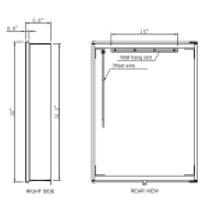 VERANO CABINET LED MIRROR 60K 24X32