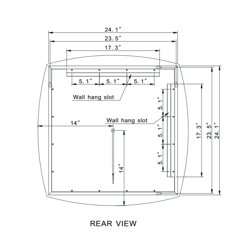 HALO LED MIRROR 28X28 60K