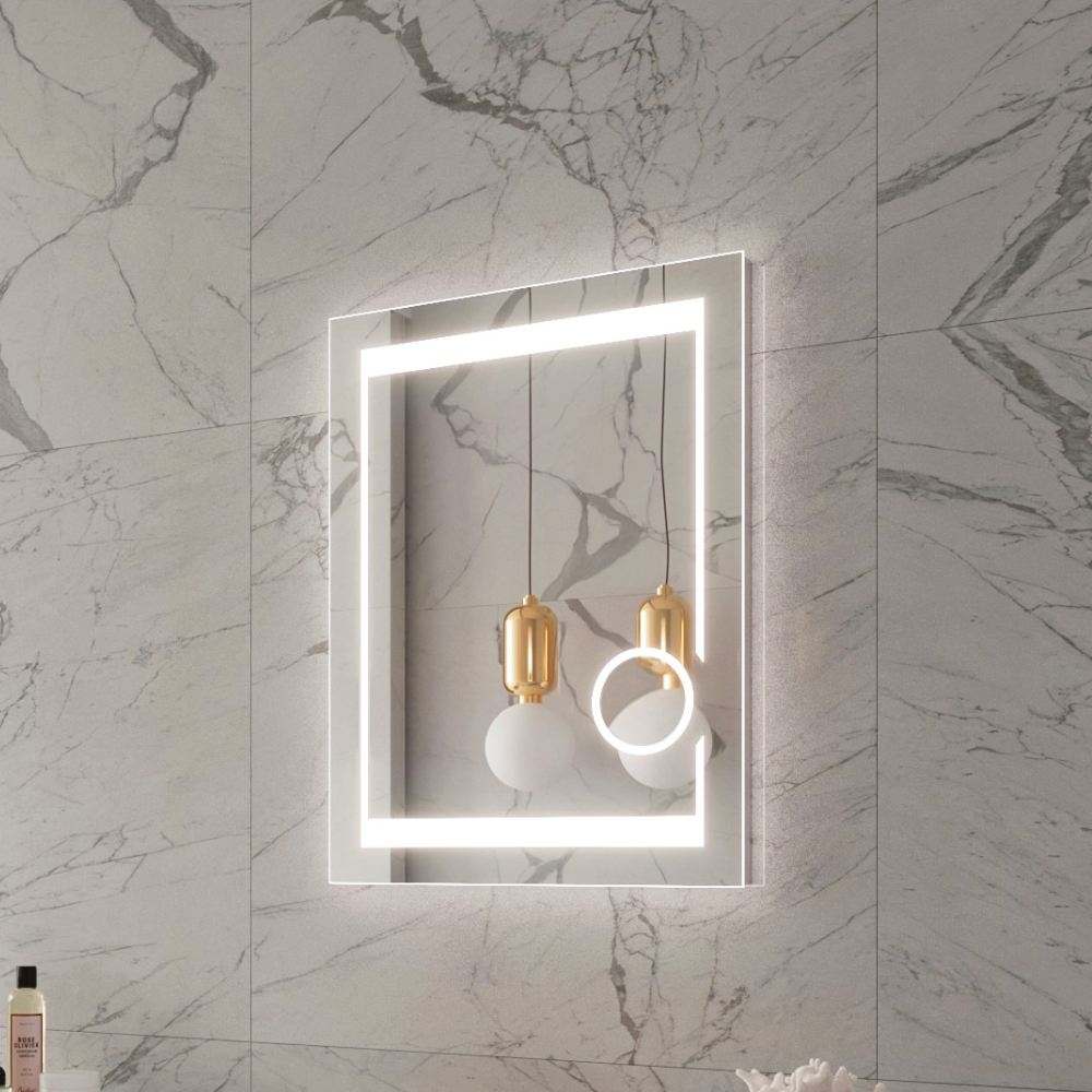 AURORA LED MIRROR 24X32 30K SILVER