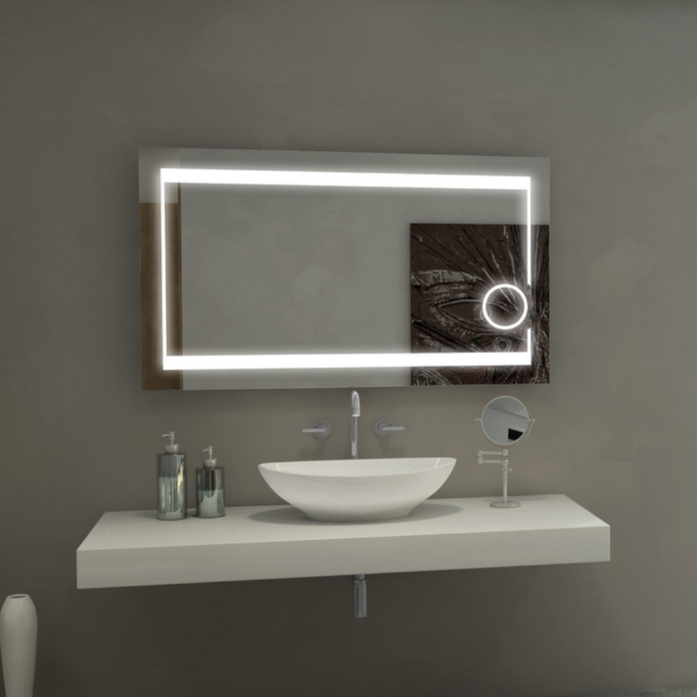AURORA LED MIRROR 48X28 60K SILVER