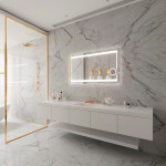 AURORA LED MIRROR 48X28 60K SILVER