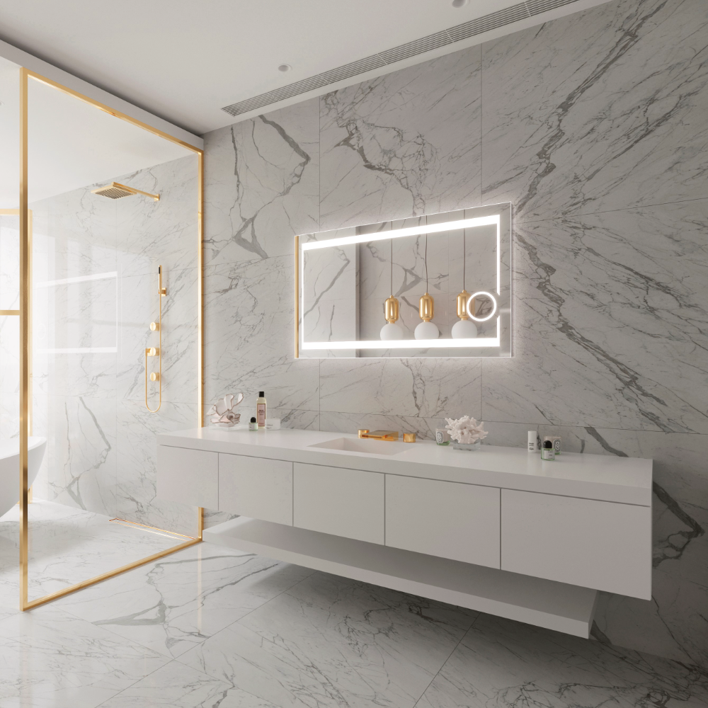 AURORA LED MIRROR 48X28 60K SILVER