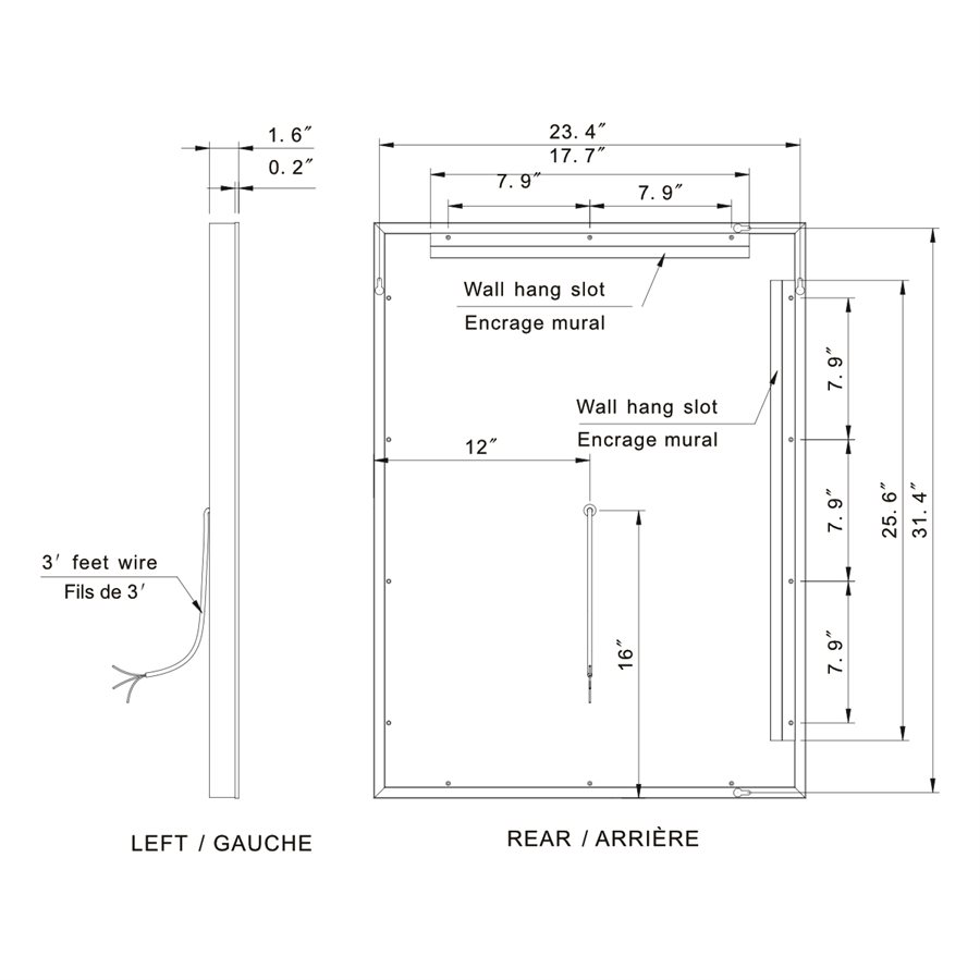 HARMONY LED MIRROR 24X32 60K
