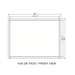 FLORE LED MIRROR 48X36 30K