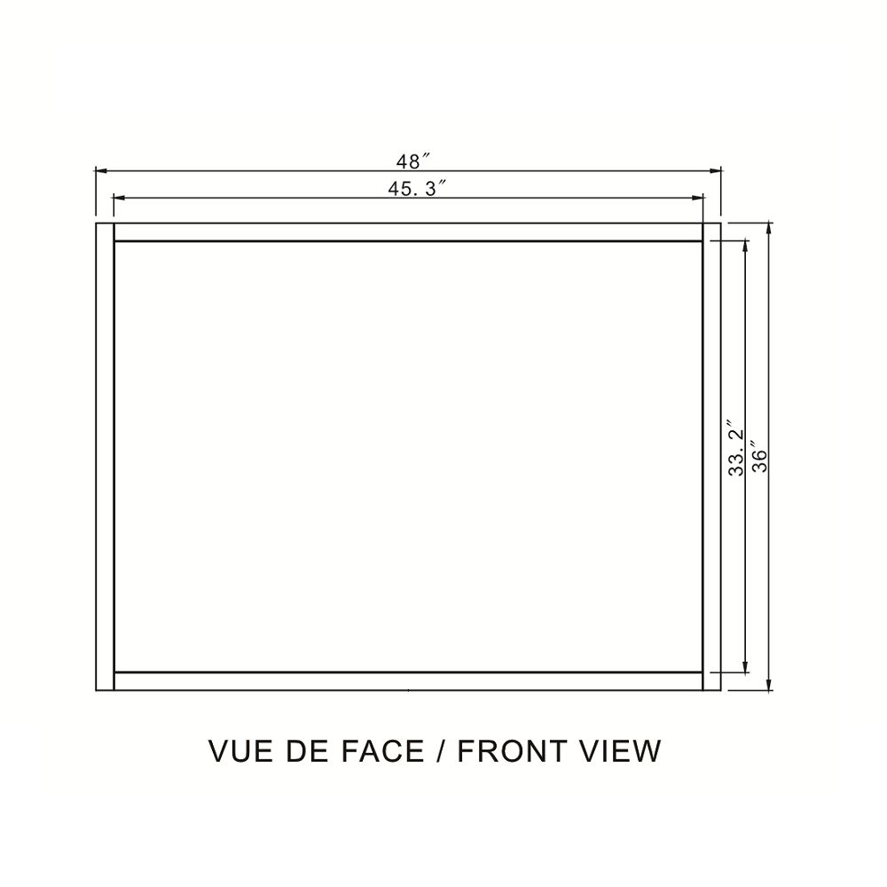 FLORE LED MIRROR 48X36 30K