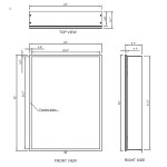 GALAXY CABINET LED MIRROR 24X32 30K